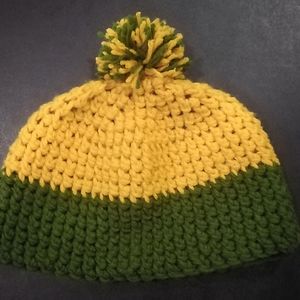 Handmade Crochet Poofball Beanie